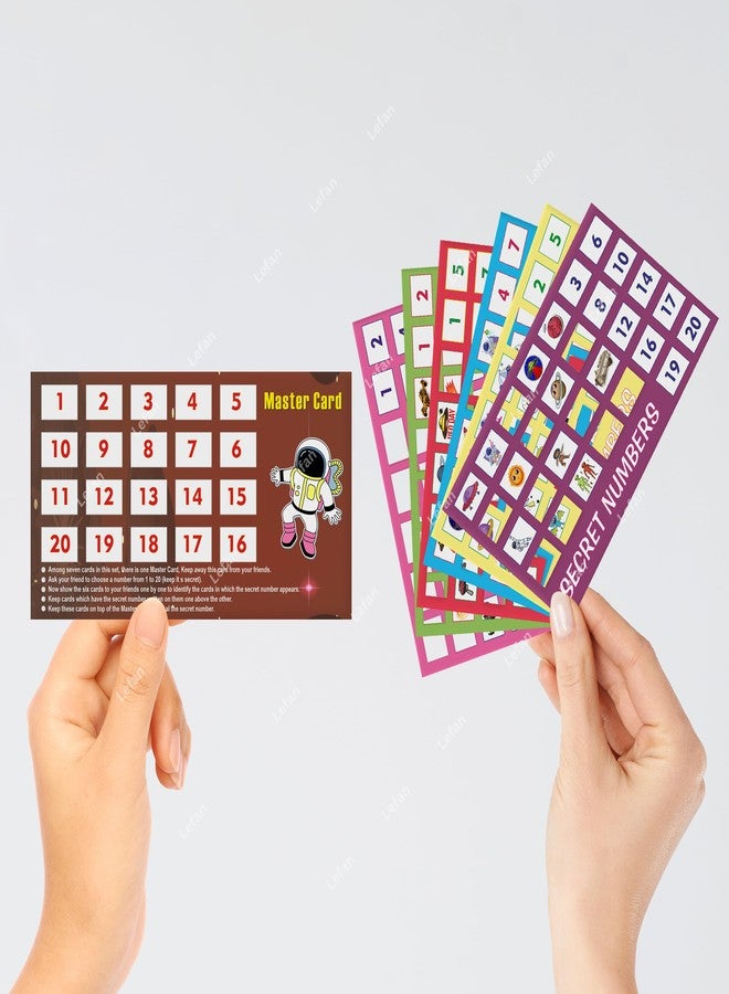 Lefan Secret Number Game Return Gifts for Kids Birthday Birthday Best Goody Bags for Party Return Gifts Bulk Items Children 4 5 6 7 8 Years Old Numbers Card Magic Trick, For Kids (10) - Image 3